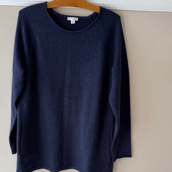 Pure Jill Sweaters - Pure Jill Navy Blue Long Sleeve Sweater